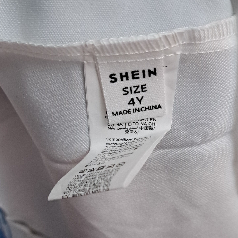 SHEIN White and Blue Dress - Picture 3 of 4